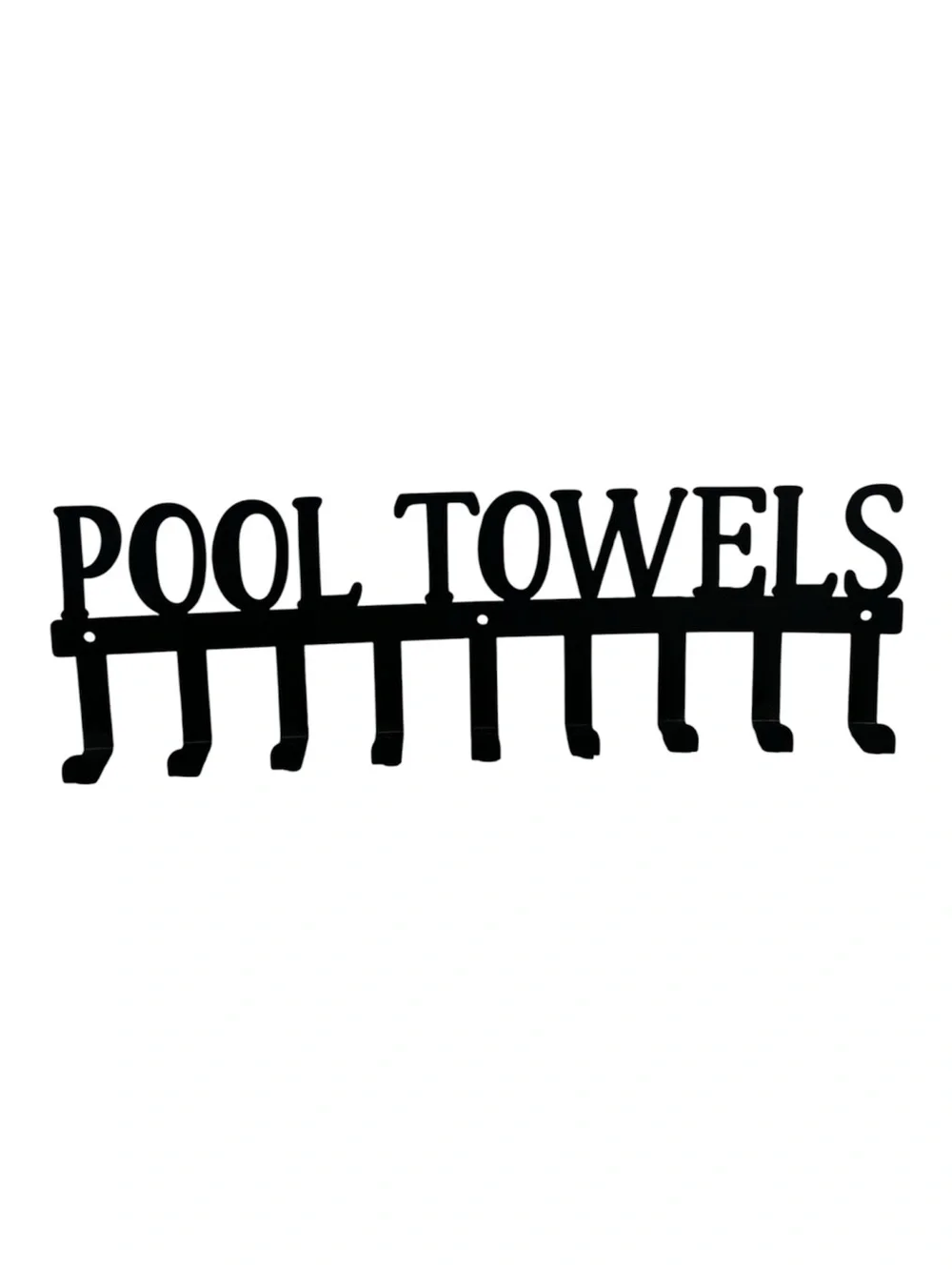 Pool Towel Rack with 9 Hooks, Towel Holder Wall Mounted for Outdoor